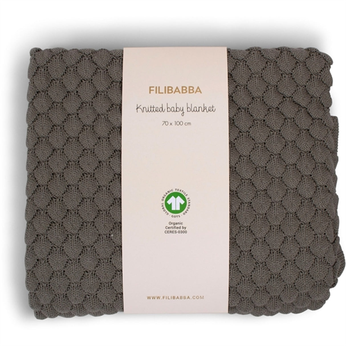 FILIBABBA Strikket Babytæppe Rock Ridge
