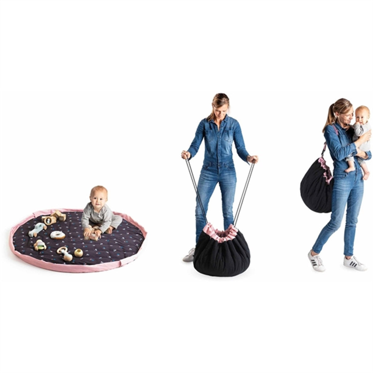 Play&Go 3-i-1 Leketeppe Soft Flowers