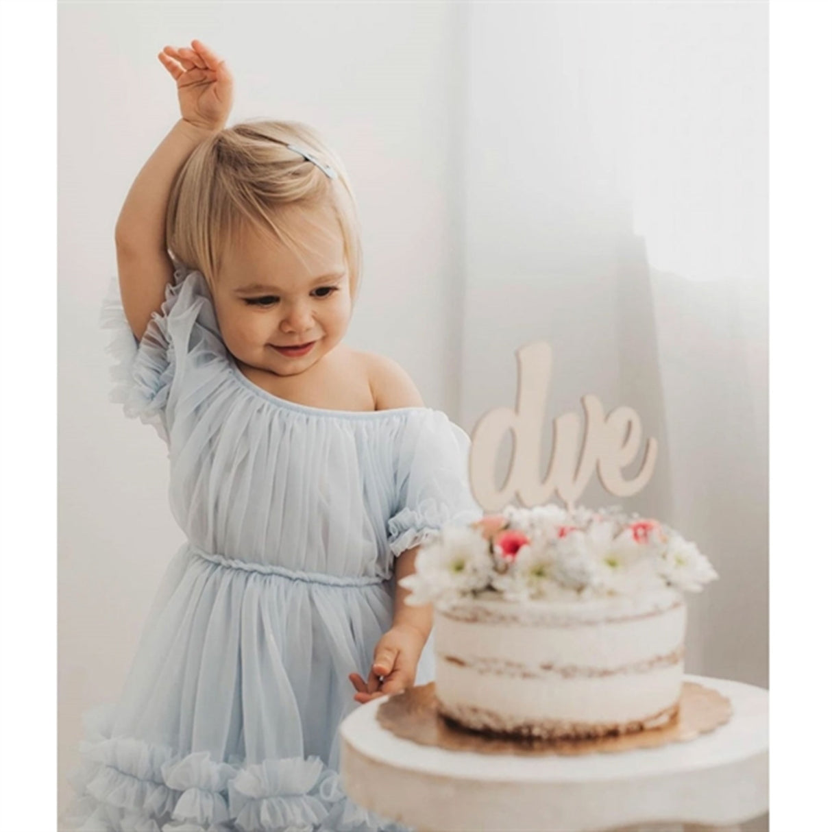 Dolly by Le Petit Frilly Kjole Light Blue