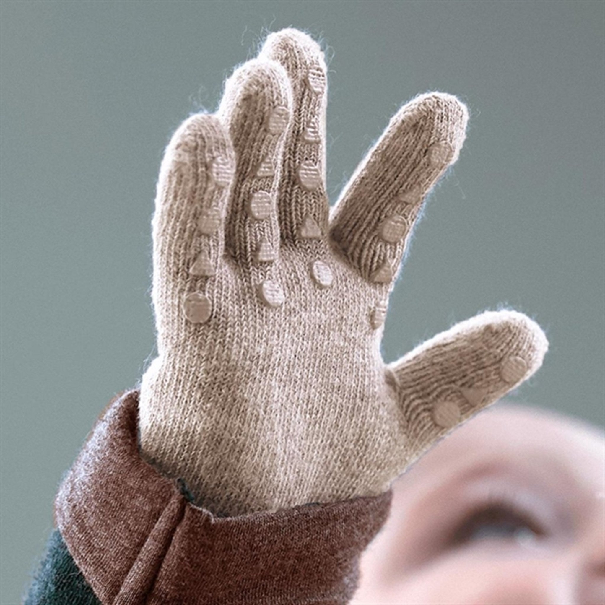 Gobabygo Ull Grip Gloves Sand 3