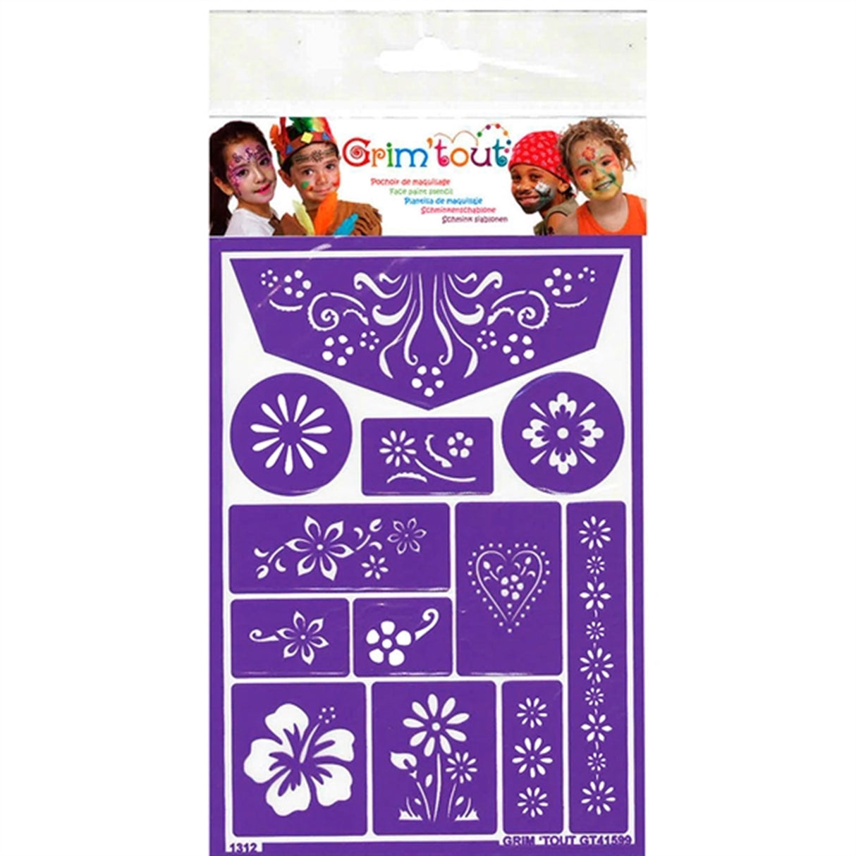 Grim'tout Stencil Teater Makeup Blomster
