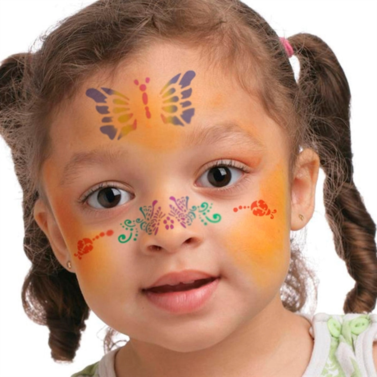 Grim'tout Stencil Teater Makeup Kat og Sommerfugle