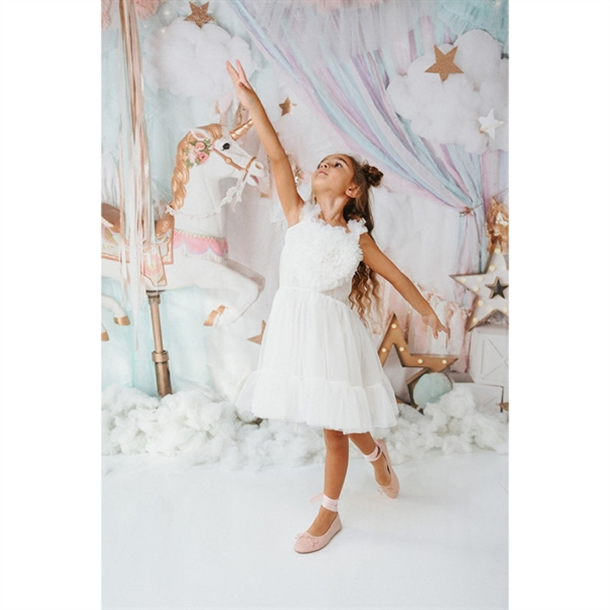 Dolly by Le Petit Heart Kjole Lace Up Off White