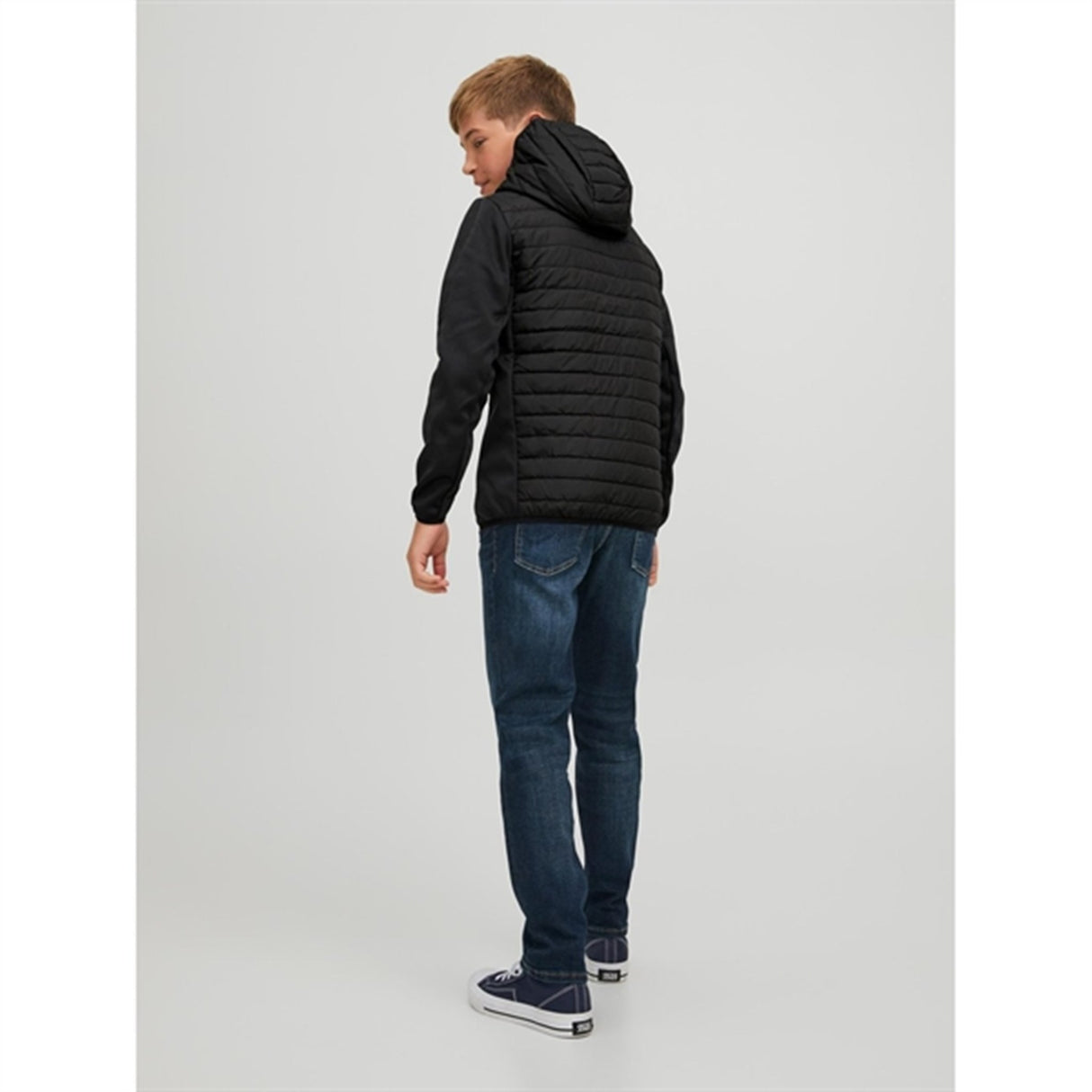 Jack & Jones Junior Black Multi Vattert Overgangsjakke Noos