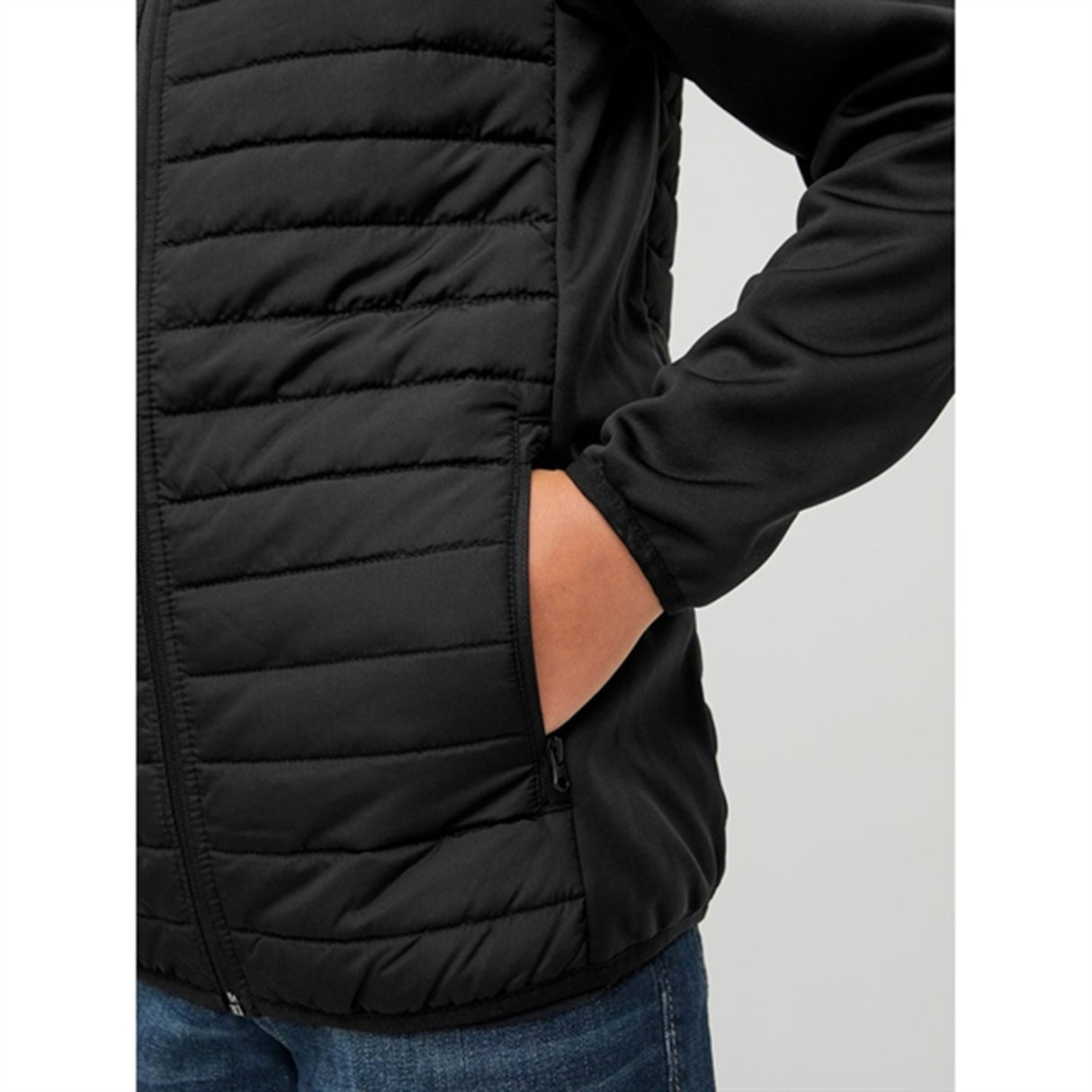 Jack & Jones Junior Black Multi Vattert Overgangsjakke Noos