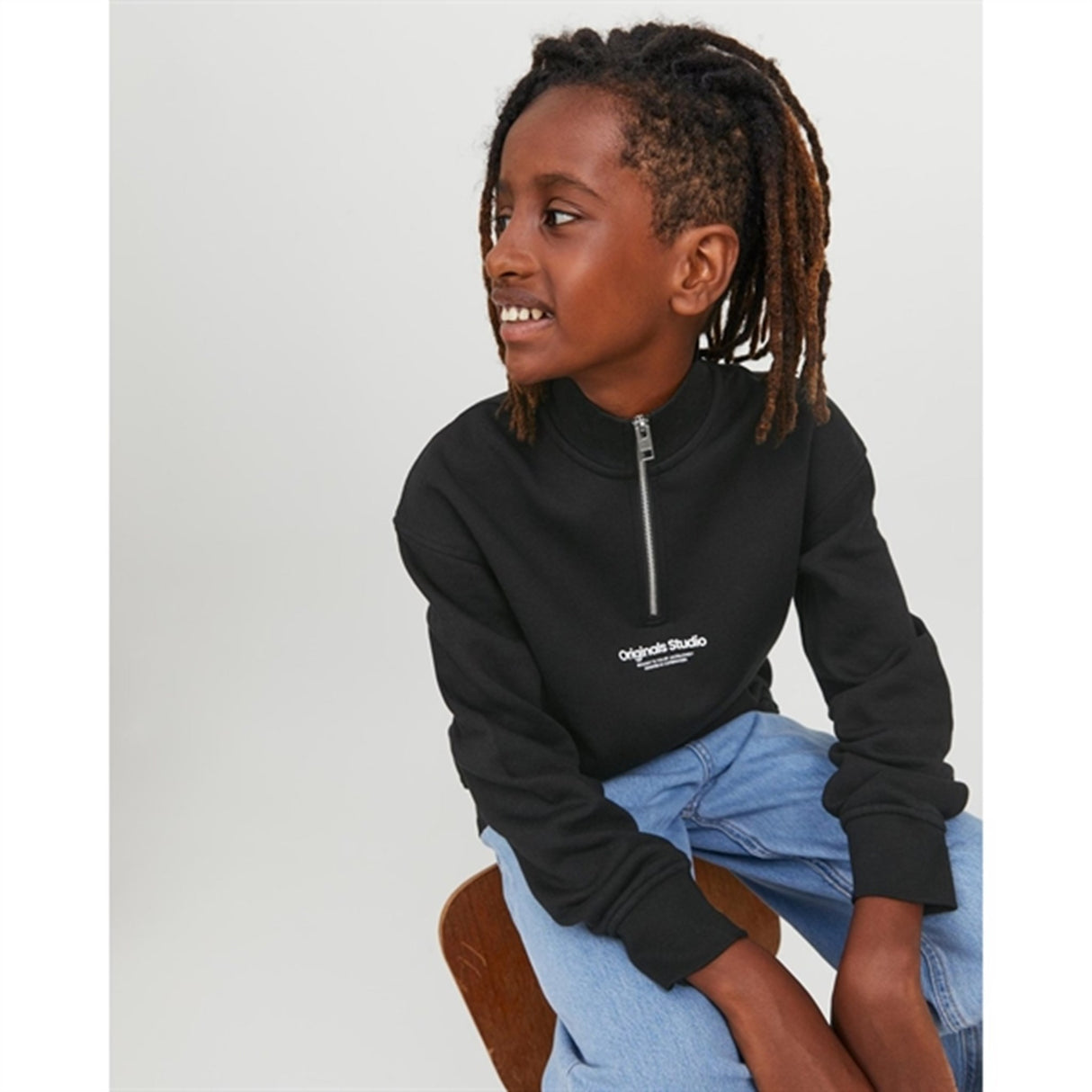 Jack & Jones Junior Black Jorvesterbro Collegegenser