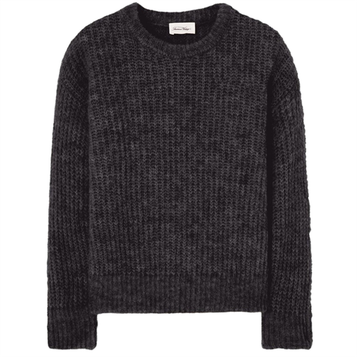 American Vintage Strikk Genser East Charcoal Melange
