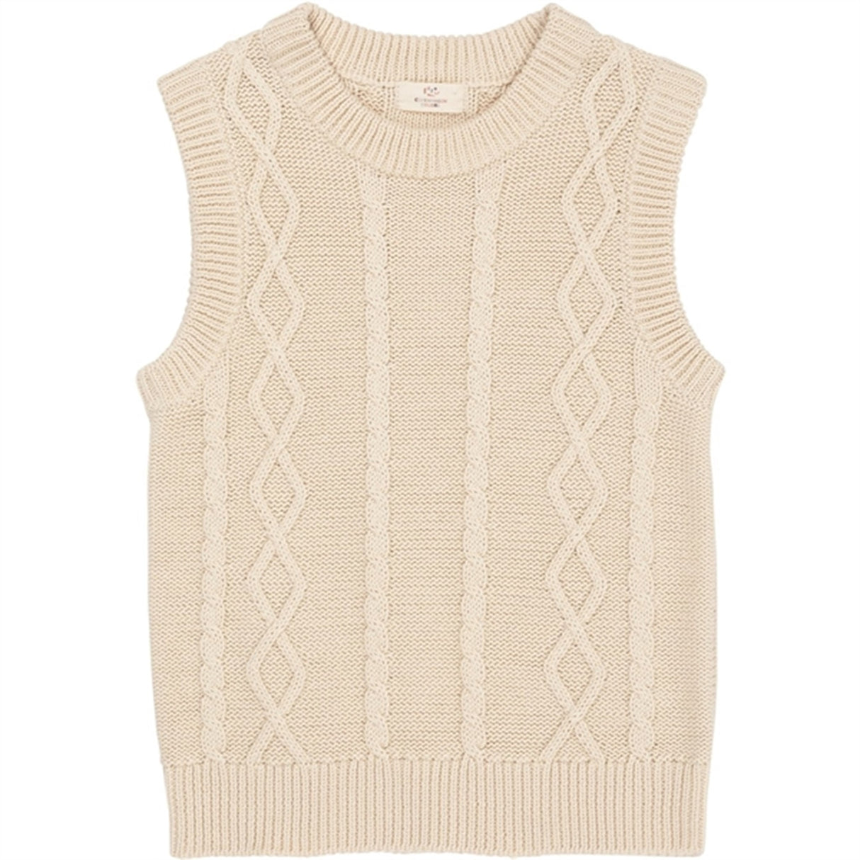 Copenhagen Colors Cream Strikket Cable Vest