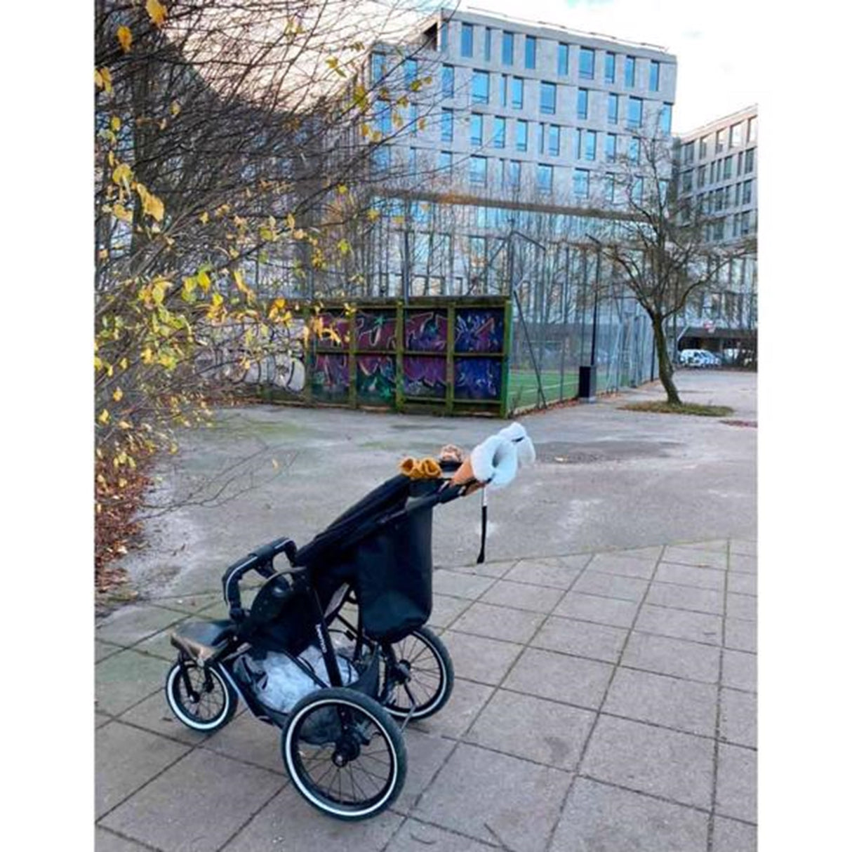 KongWalther Østerbro Barnevogn Hanske Faux Brun Bark