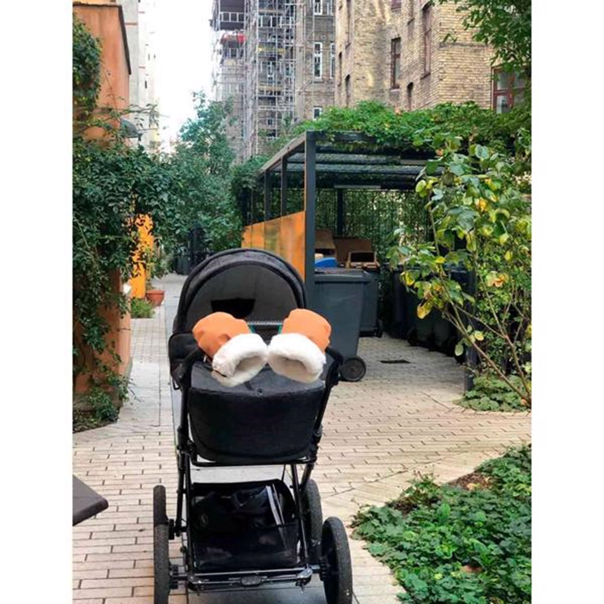 KongWalther Østerbro Barnevogn Hanske Faux Brun Bark