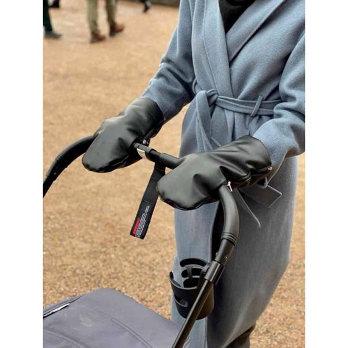 KongWalther Østerbro Barnevogn Hanske Faux Black Night