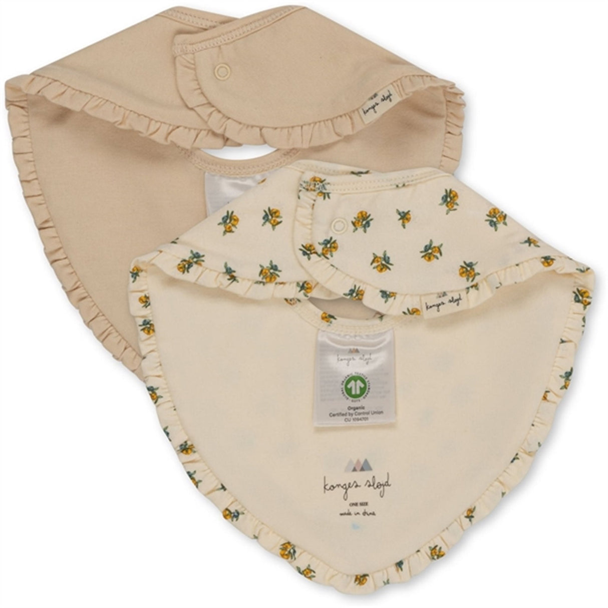 Konges Sløjd Smekke Basis 2-Pack Frill Peonia Limone/Brazilian Sand