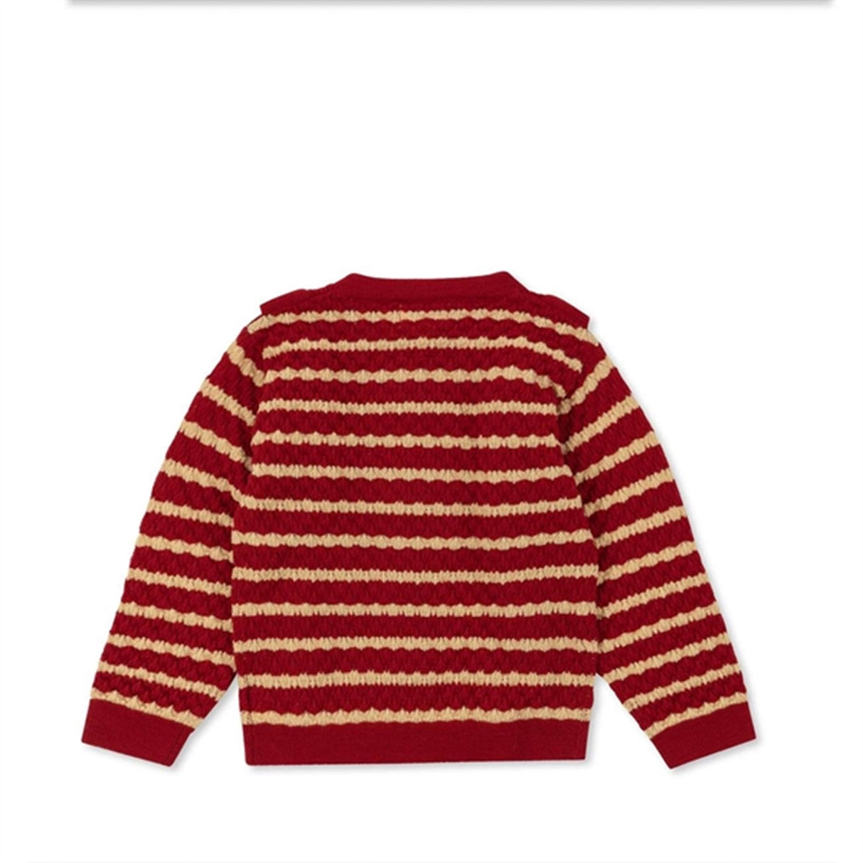 Konges Sløjd Jolly Stripe Cane Strikk Frill Ull Cardigan