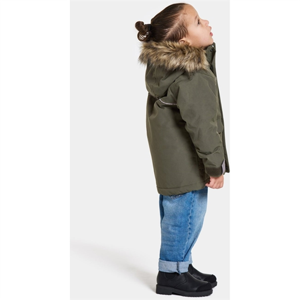 Didriksons Deep Green Kure Kids Parka Jakke