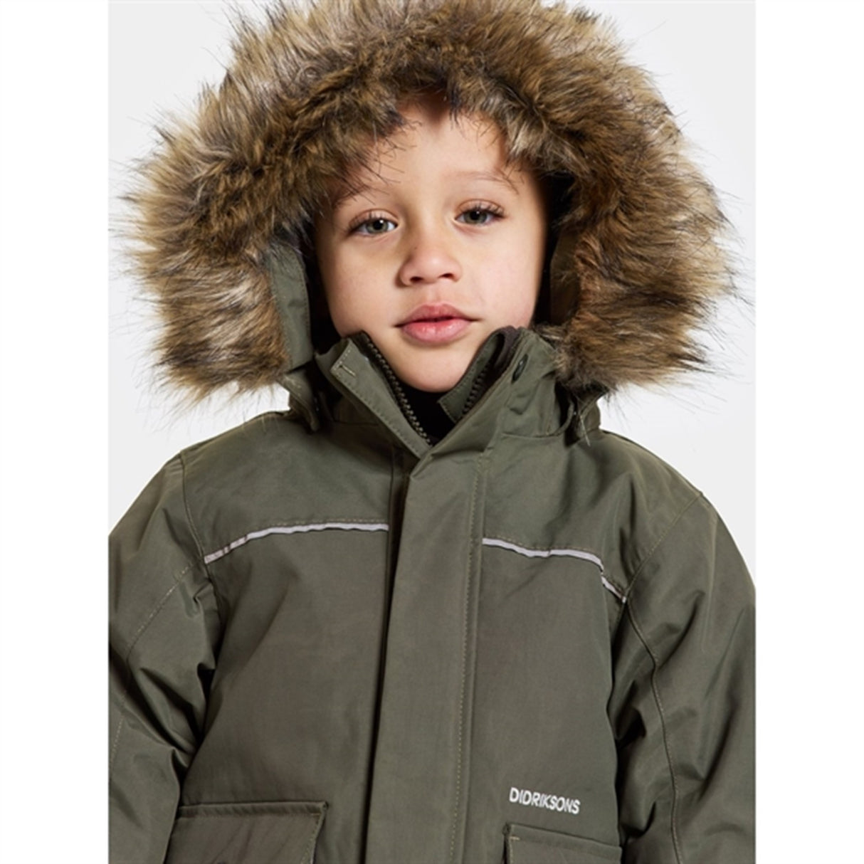 Didriksons Deep Green Kure Kids Parka Jakke
