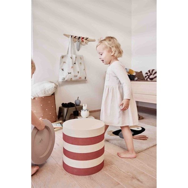 OYOY Dot Bomuldsreb Kurv 2-pakning Caramel