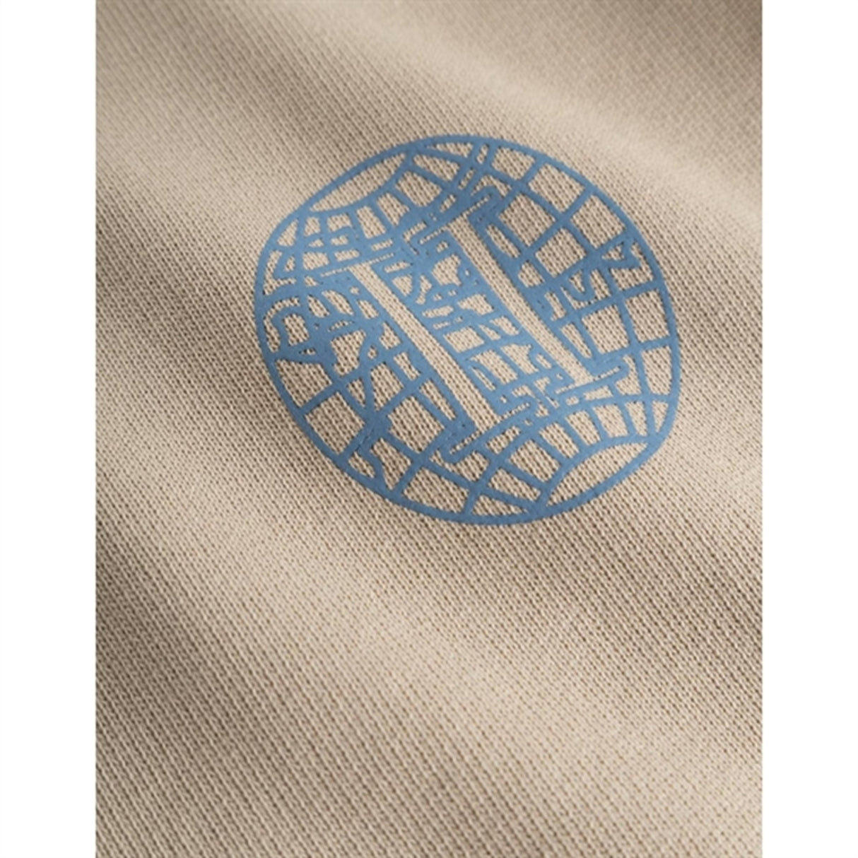 Les Deux Kids Light Desert Sand/Washed Denim Blue Globe Collegegenser