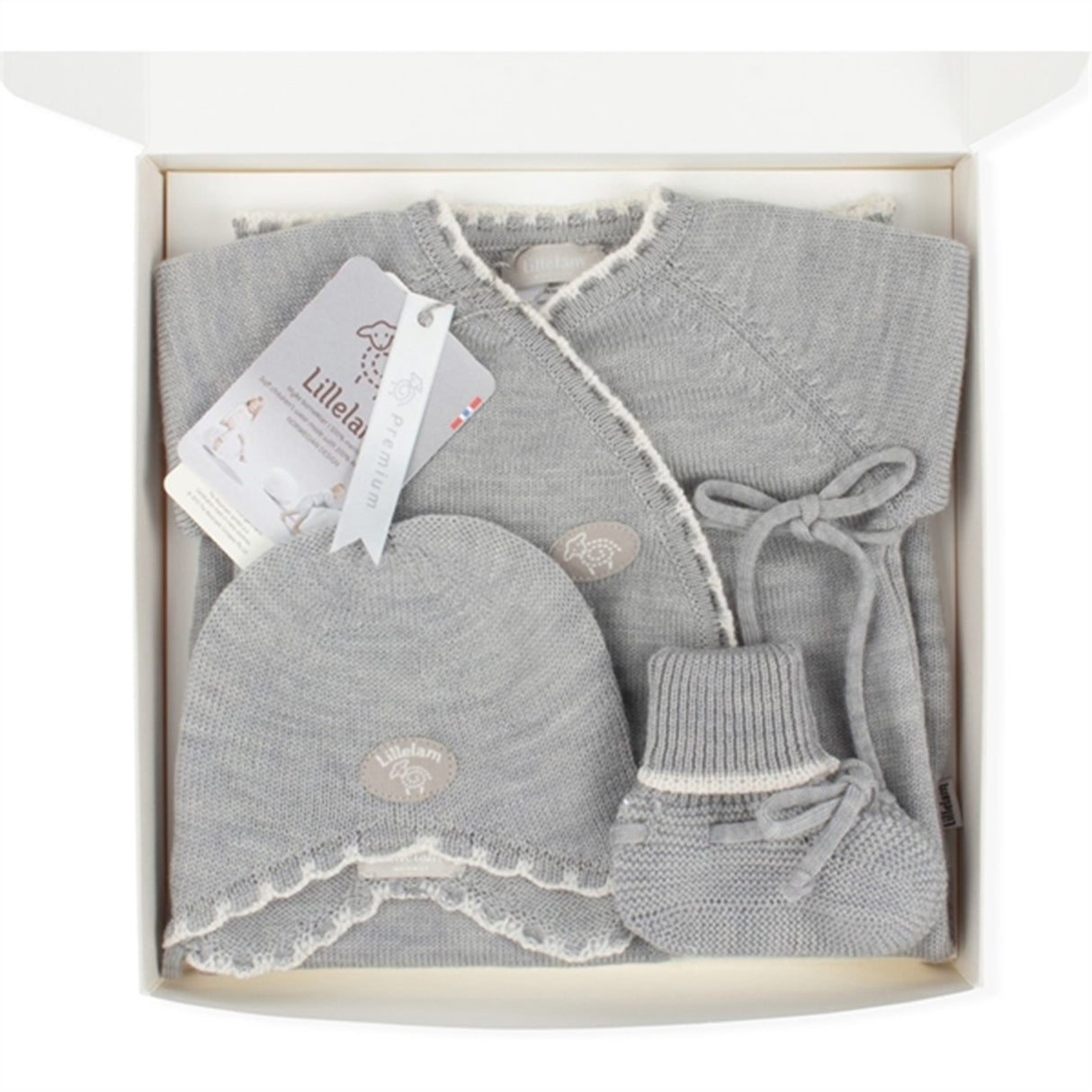 Lillelam Heldrakt Sett Mellemgrå