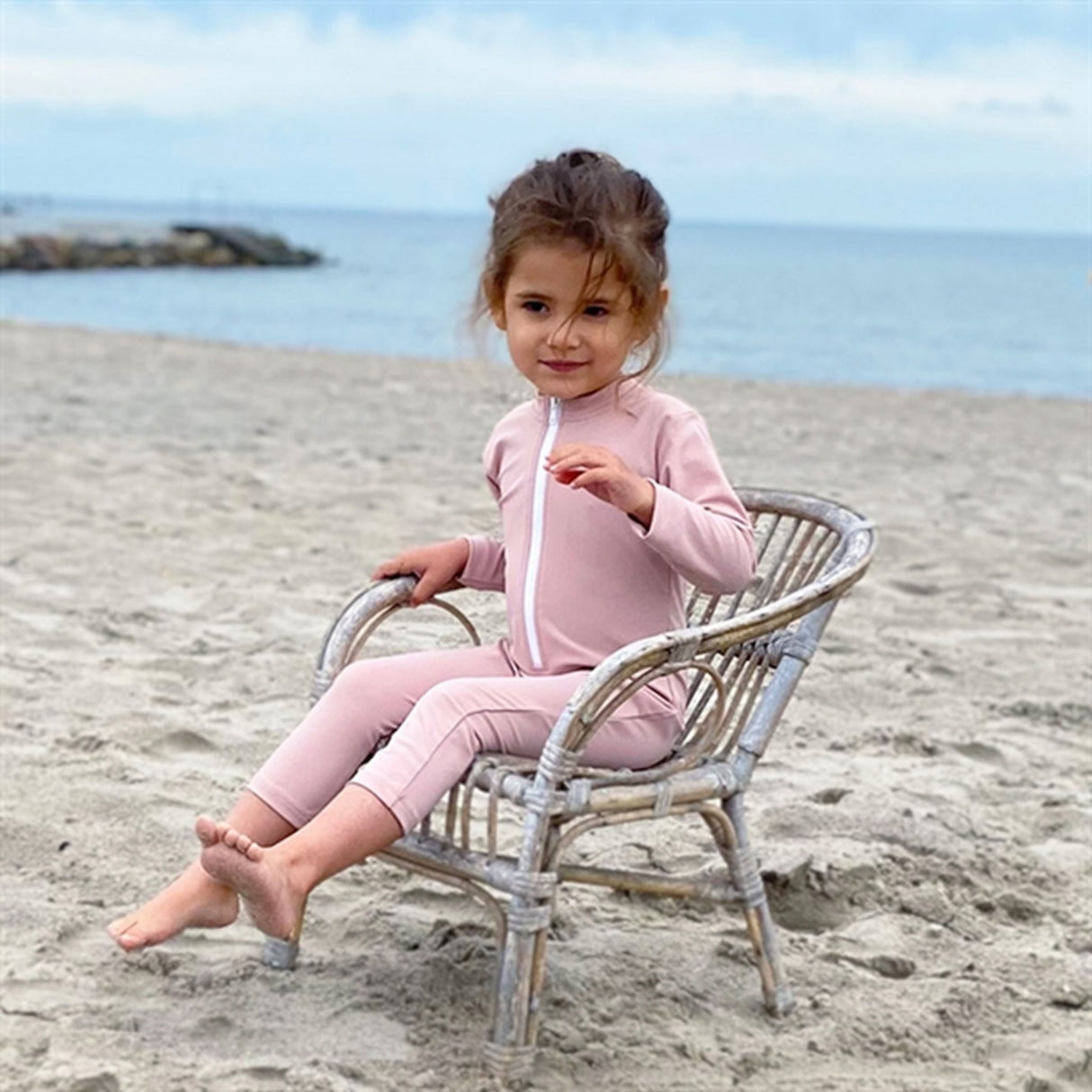 Petit Crabe Rose Nude Lou Clover Heldragt m. Lynlås