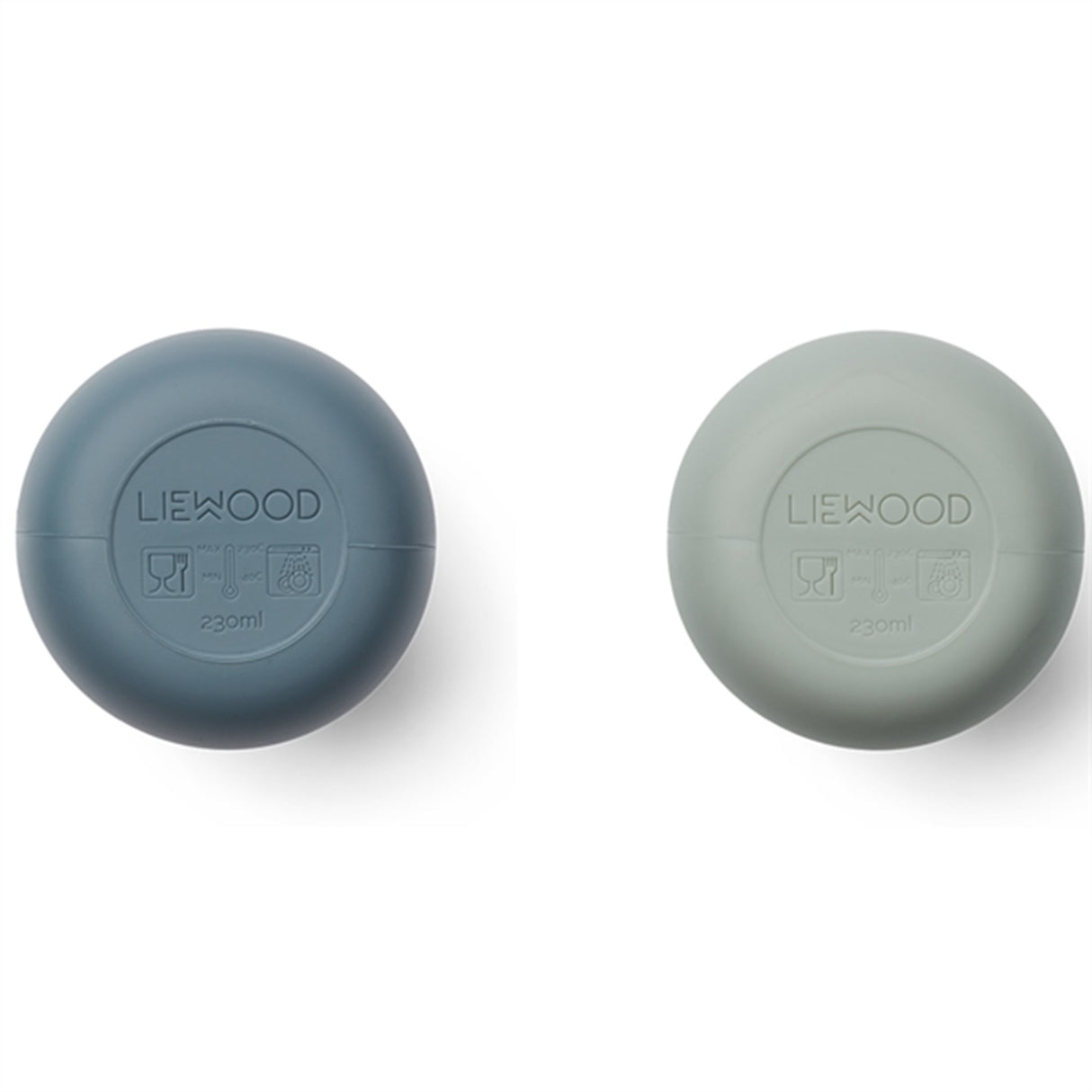 Liewood Ellis Sippy Silikonhode 2-Pak Whale Blue/Dove Blue Mix