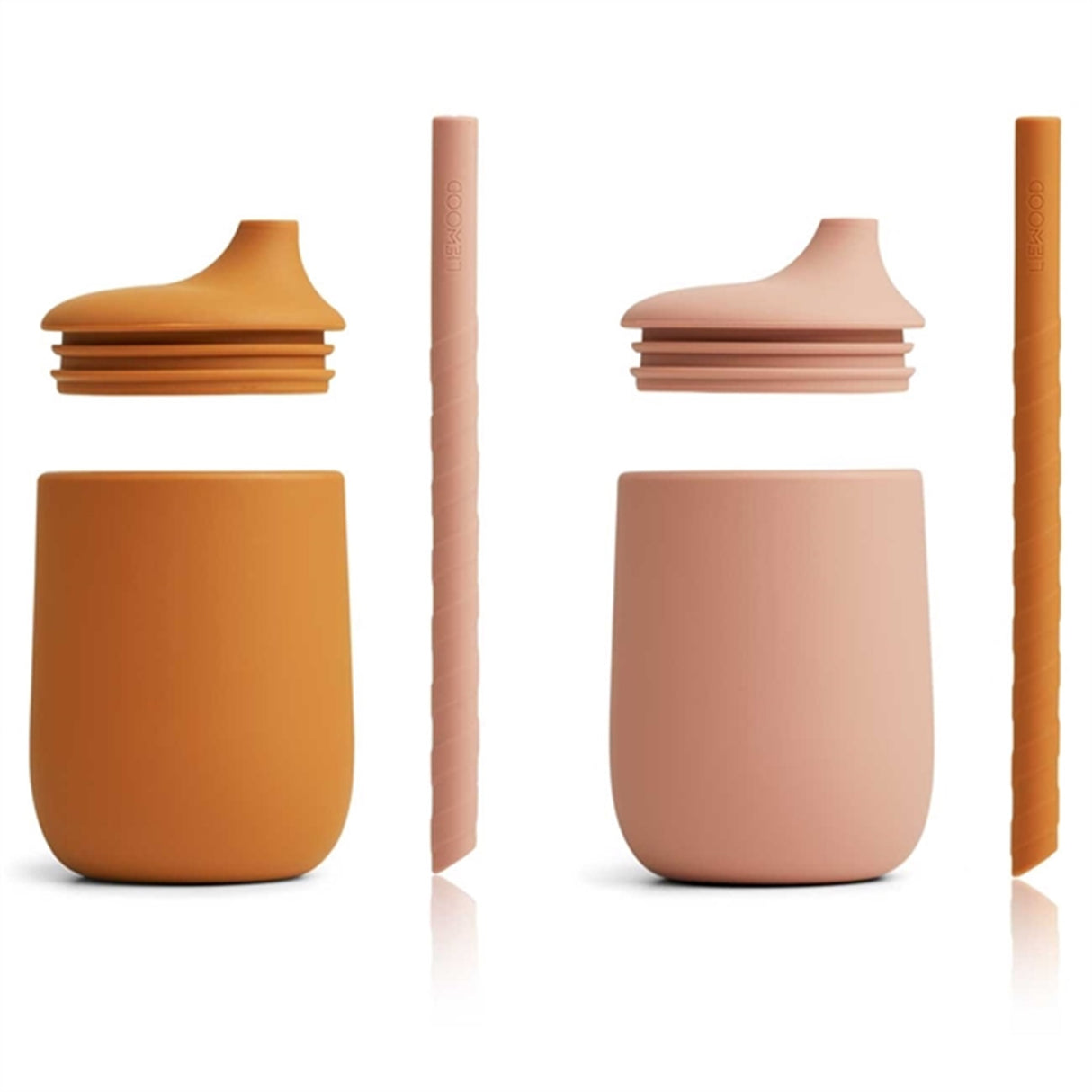 Liewood Ellis Sippy Silikonhode 2-Pak Dark Rose/Mustard Mix