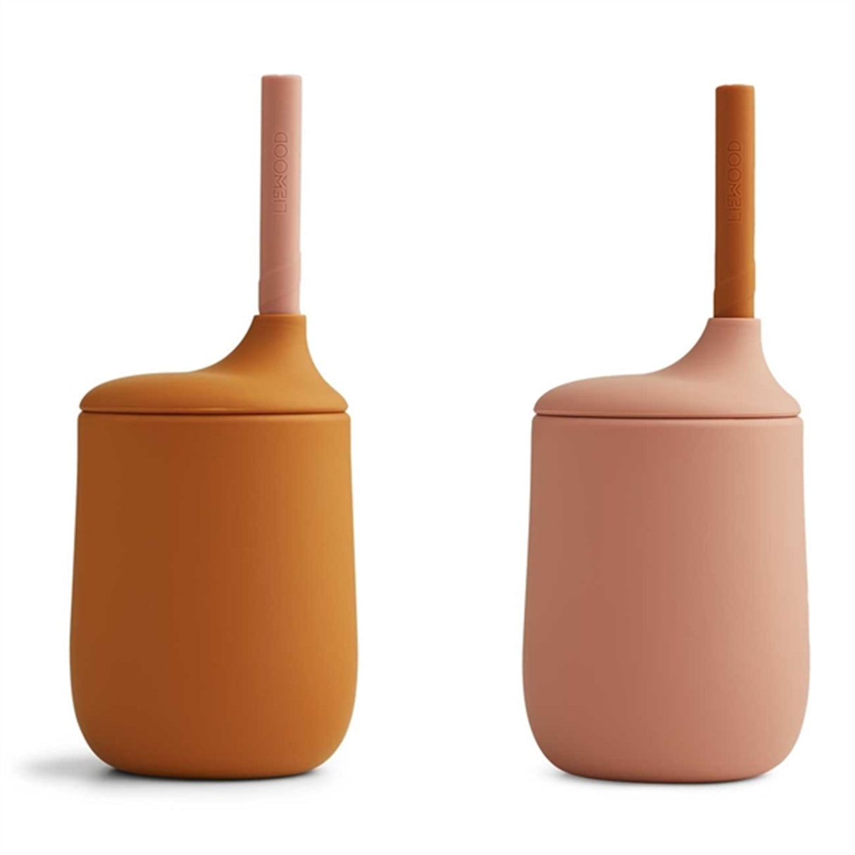 Liewood Ellis Sippy Silikonhode 2-Pak Dark Rose/Mustard Mix