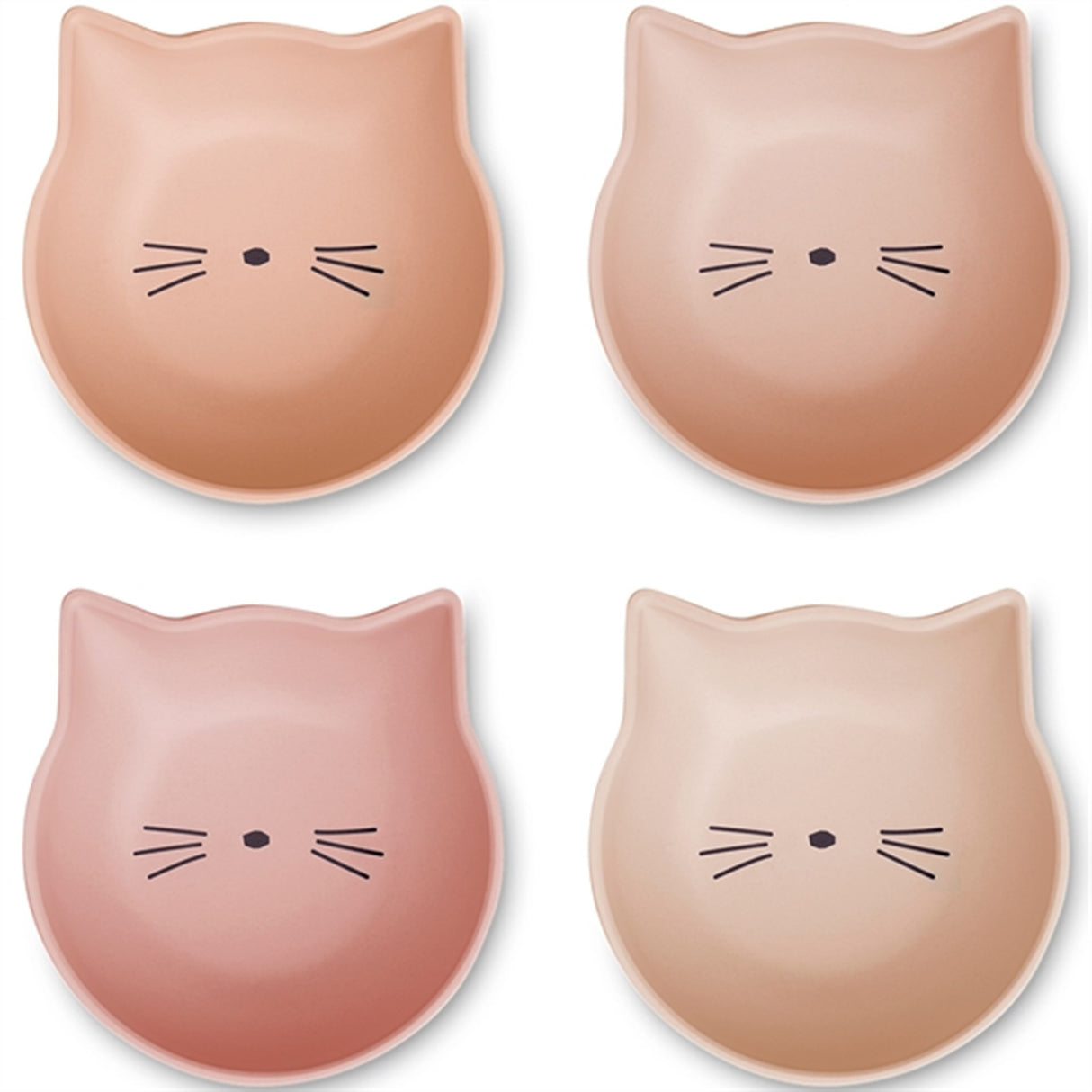 Liewood Filiz Silicone Skåle 4-Pack Cat Rose/Multi Mix
