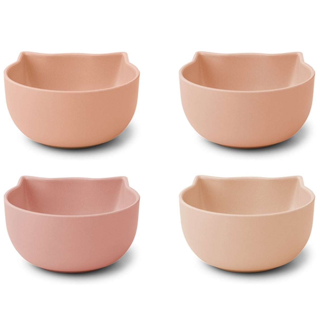 Liewood Filiz Silicone Skåle 4-Pack Cat Rose/Multi Mix