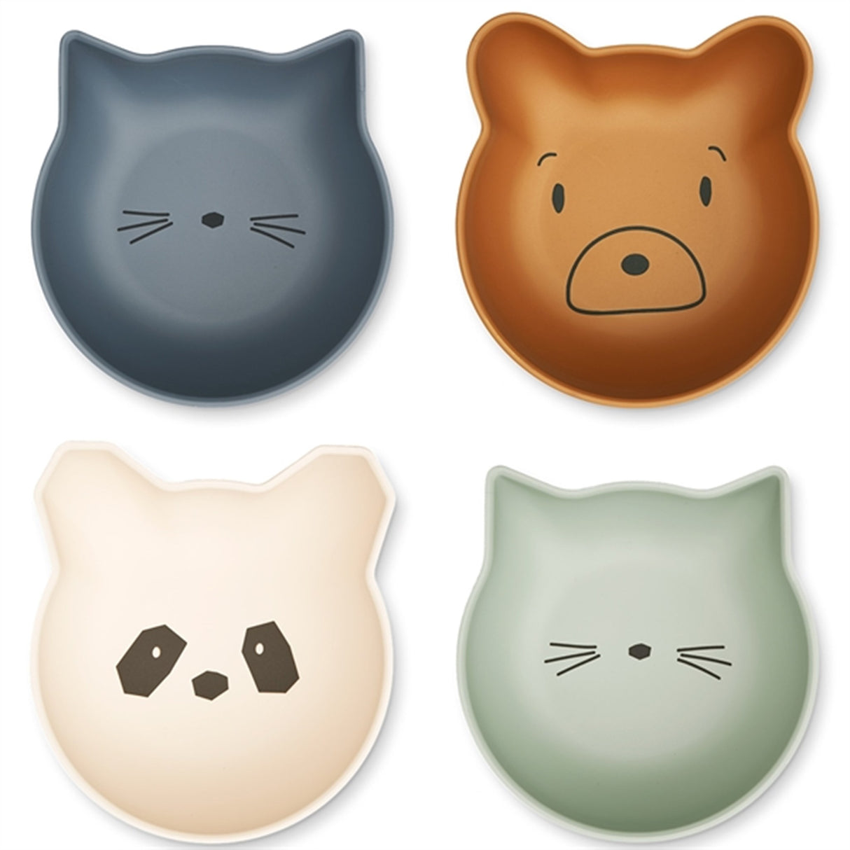 Liewood Filiz Silicone Skåle 4-Pack Blue Multi Mix