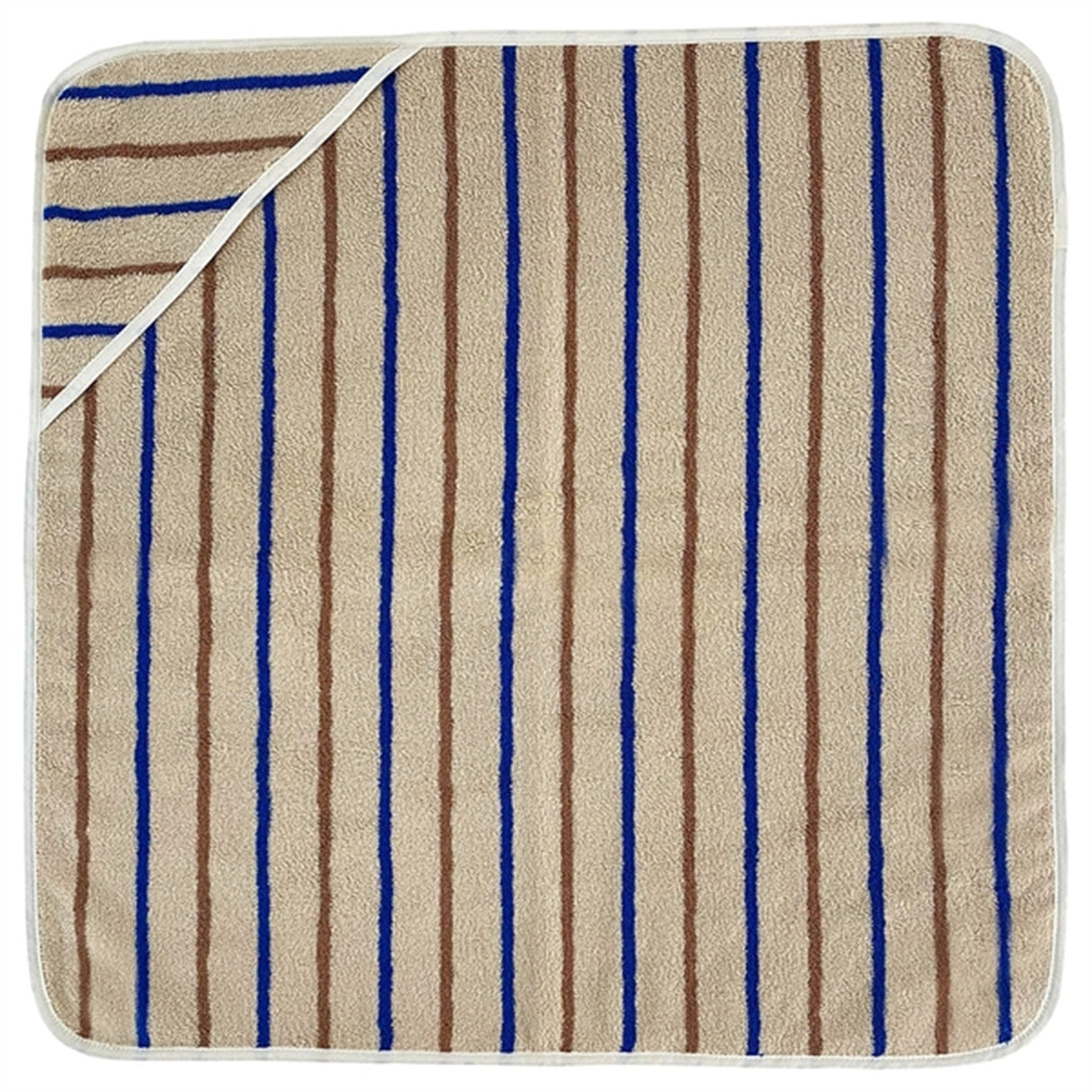 OYOY Raita Hooded Håndklæde Caramel/Optic Blue