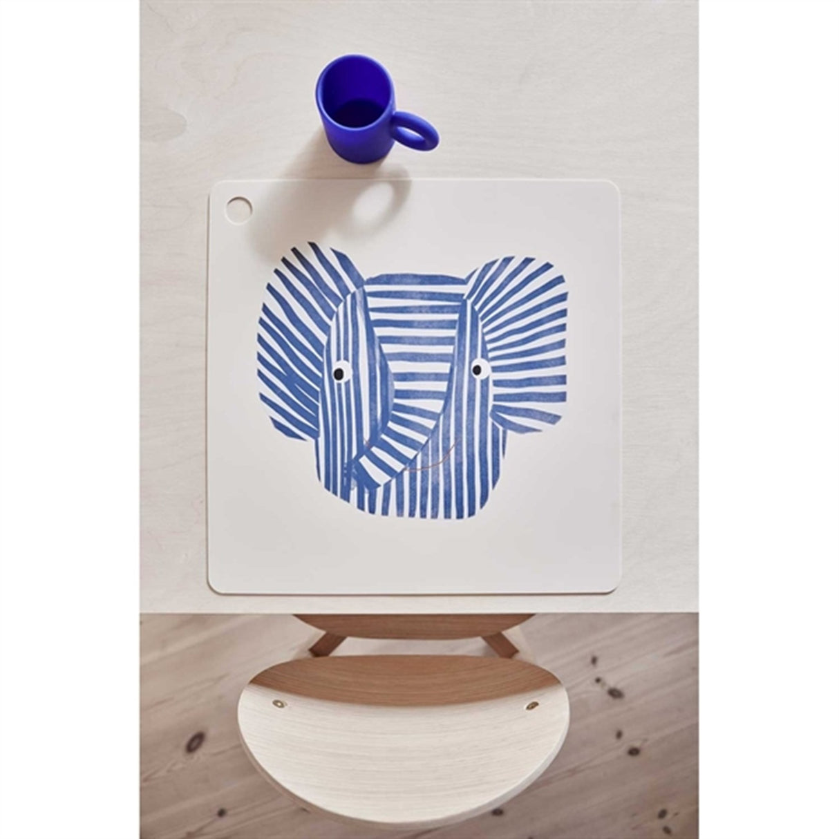 OYOY Nomu Kopp 2-pakning Optic Blue / Light Rubber