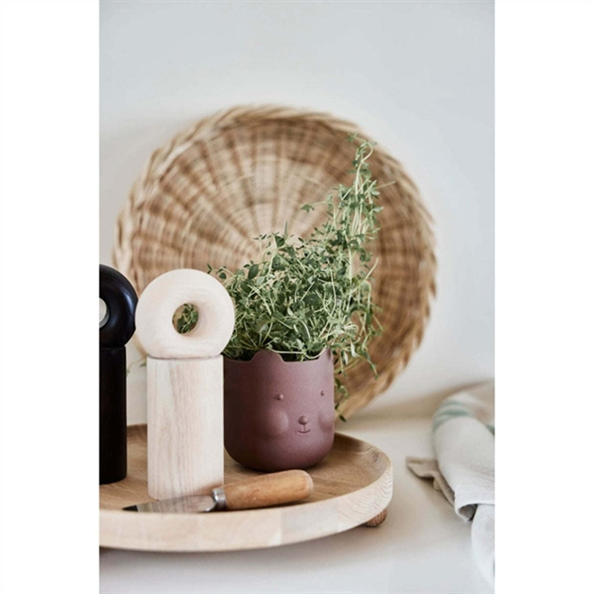 OYOY Bear Krukke Dark Terracotta