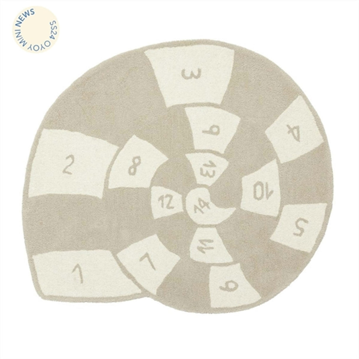 OYOY Nautilus Hopscotch Teppe Clay/Offwhite