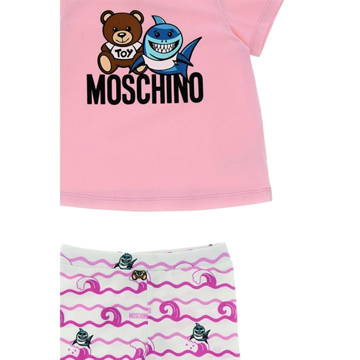 Moschino Pink Toy Shark T-Shirt Og Leggings Sett