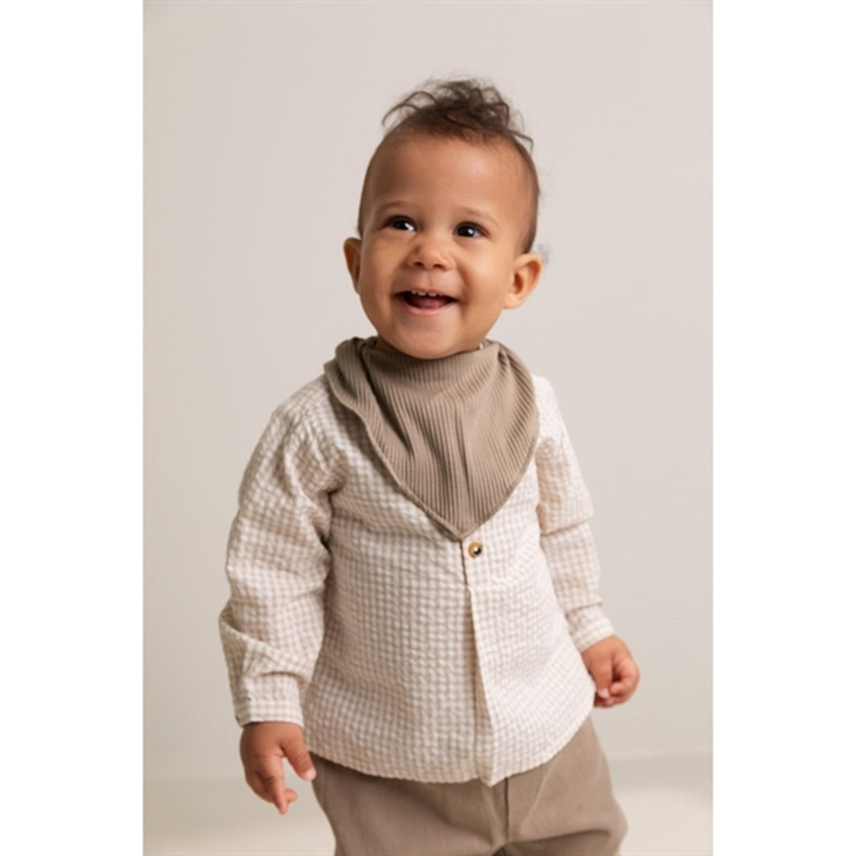 MarMar Grey Sand Gingham Totoro Skjorte