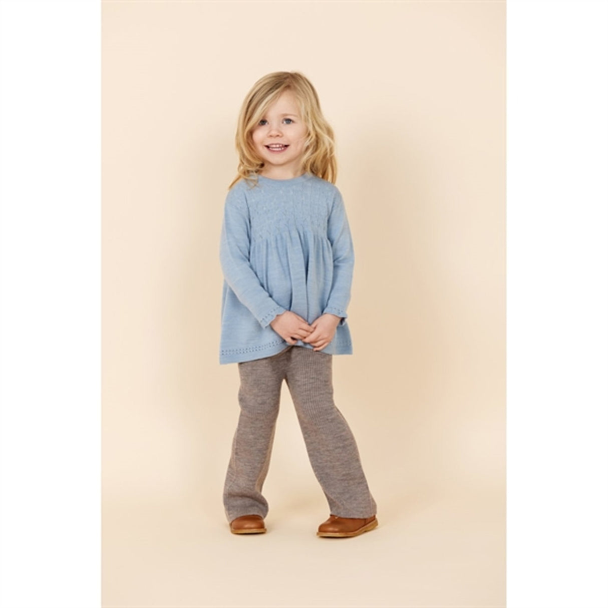 Copenhagen Colors Natural Melange Merino Bred Rib Bukser