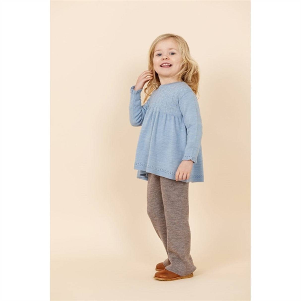 Copenhagen Colors Natural Melange Merino Bred Rib Bukser