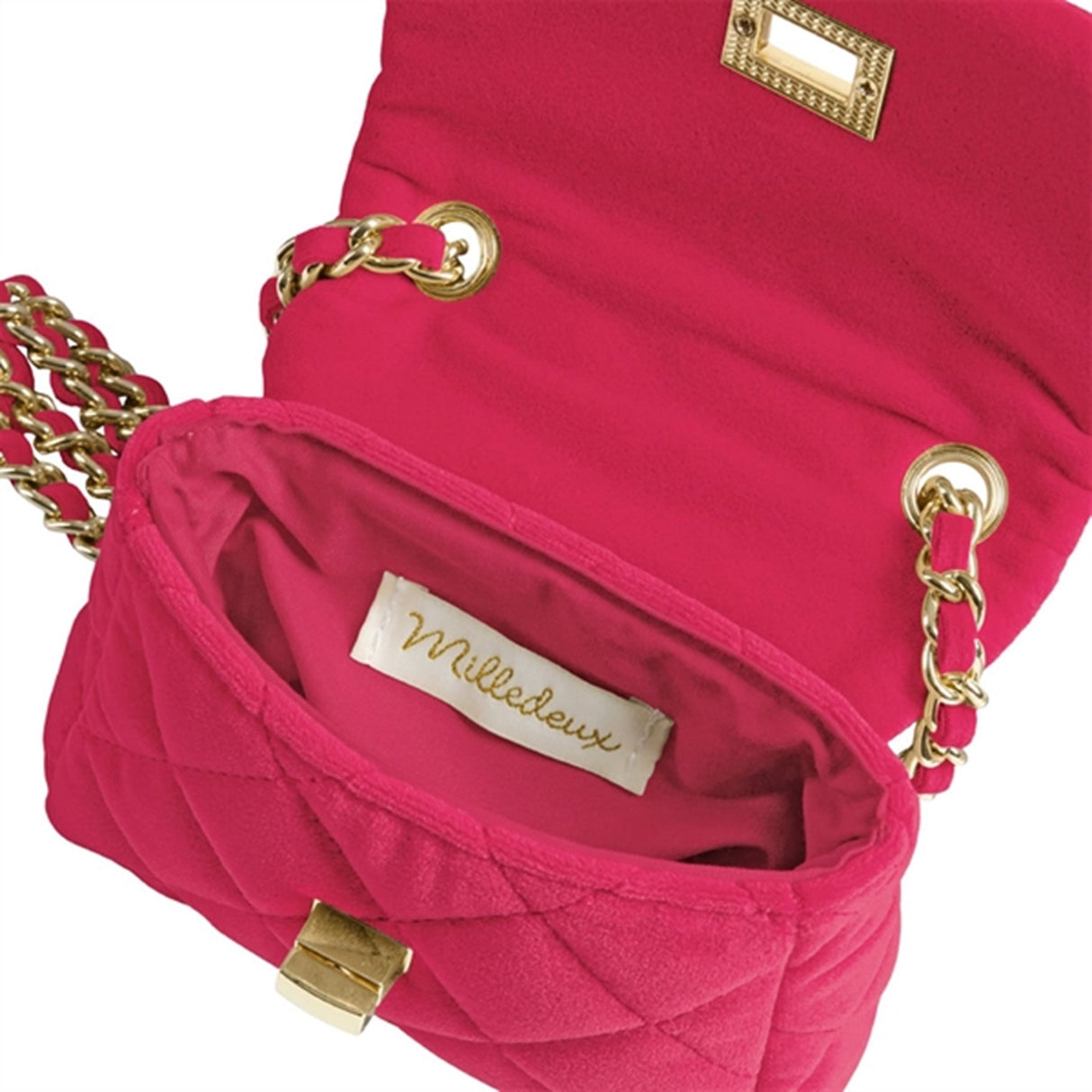 Milledeux Lille Velour Taske Azalea Pink