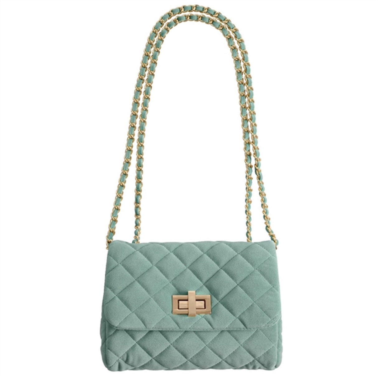 Milledeux Medium Velour Taske Nile Blue