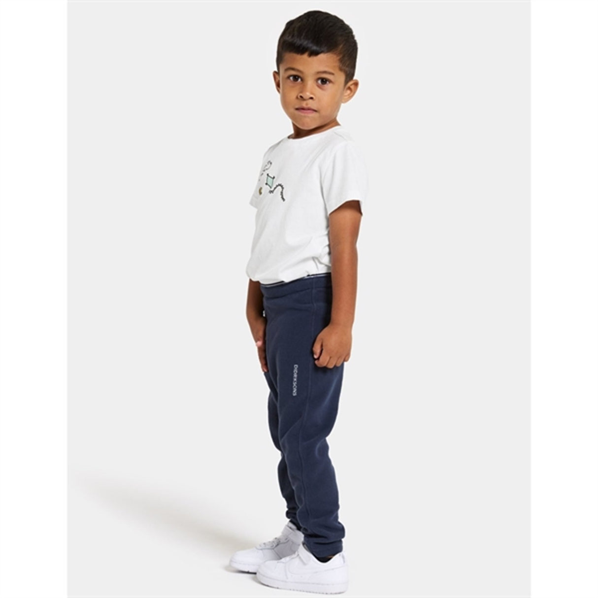 Didriksons Navy Monte Kids Fleece Bukser