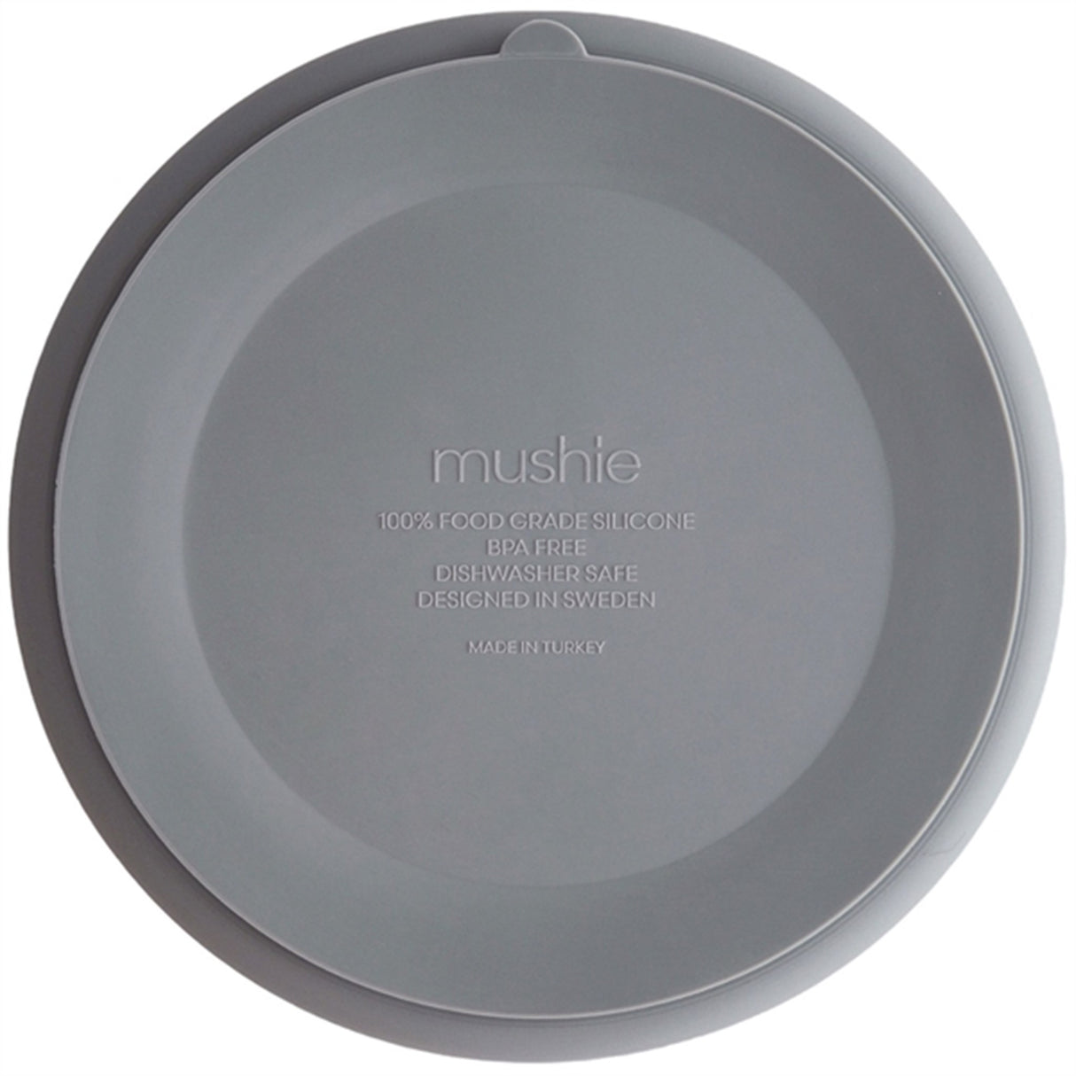 Mushie Silikone Tallerken Stone