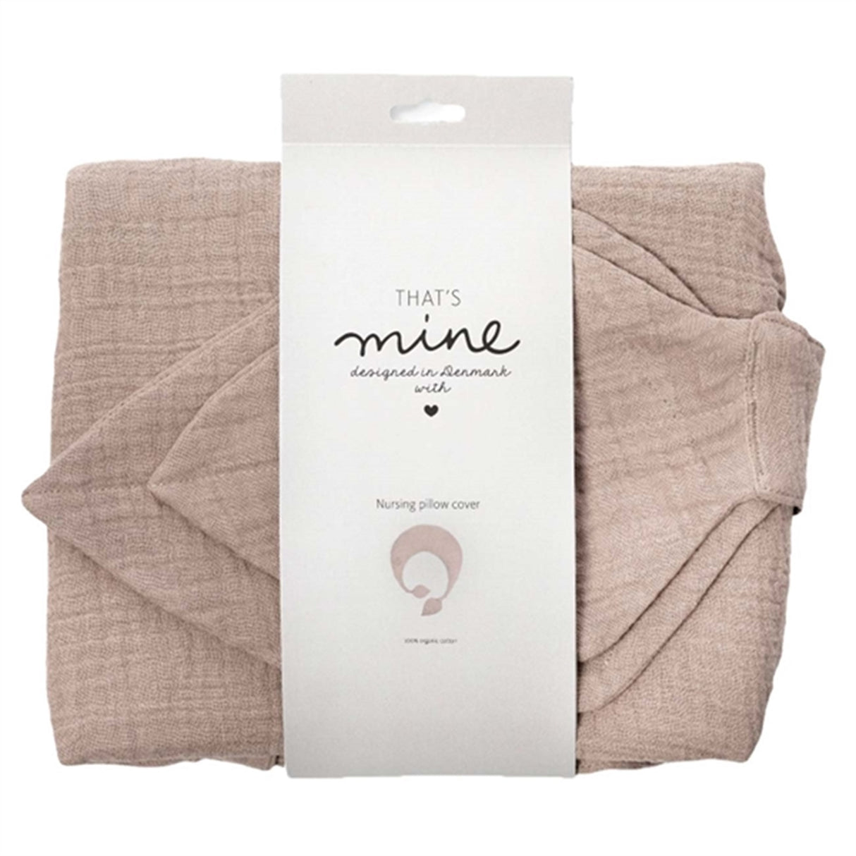 That's Mine Large Breastfeeding Pillowcase Feather Grey