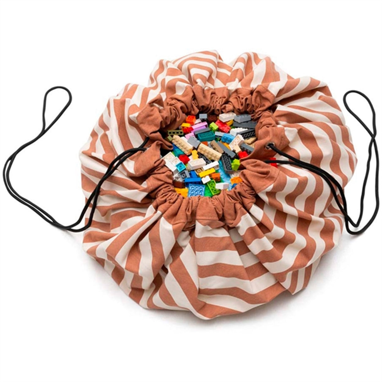 Play&Go 2-i-1 Leketeppe Stripes Brown