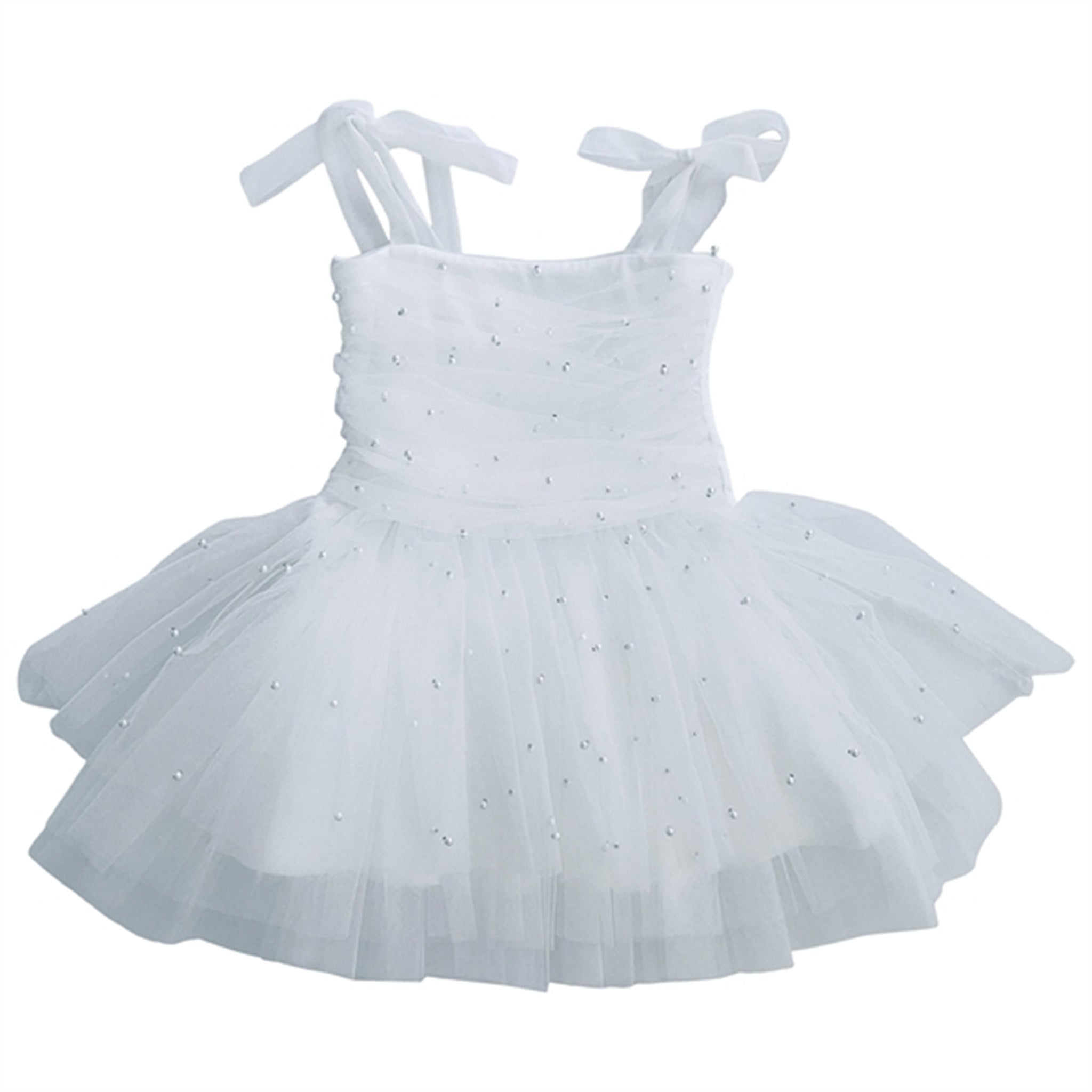 Dolly by Le Petit Tom Pearl Tulle Ballerinasko Kjole White