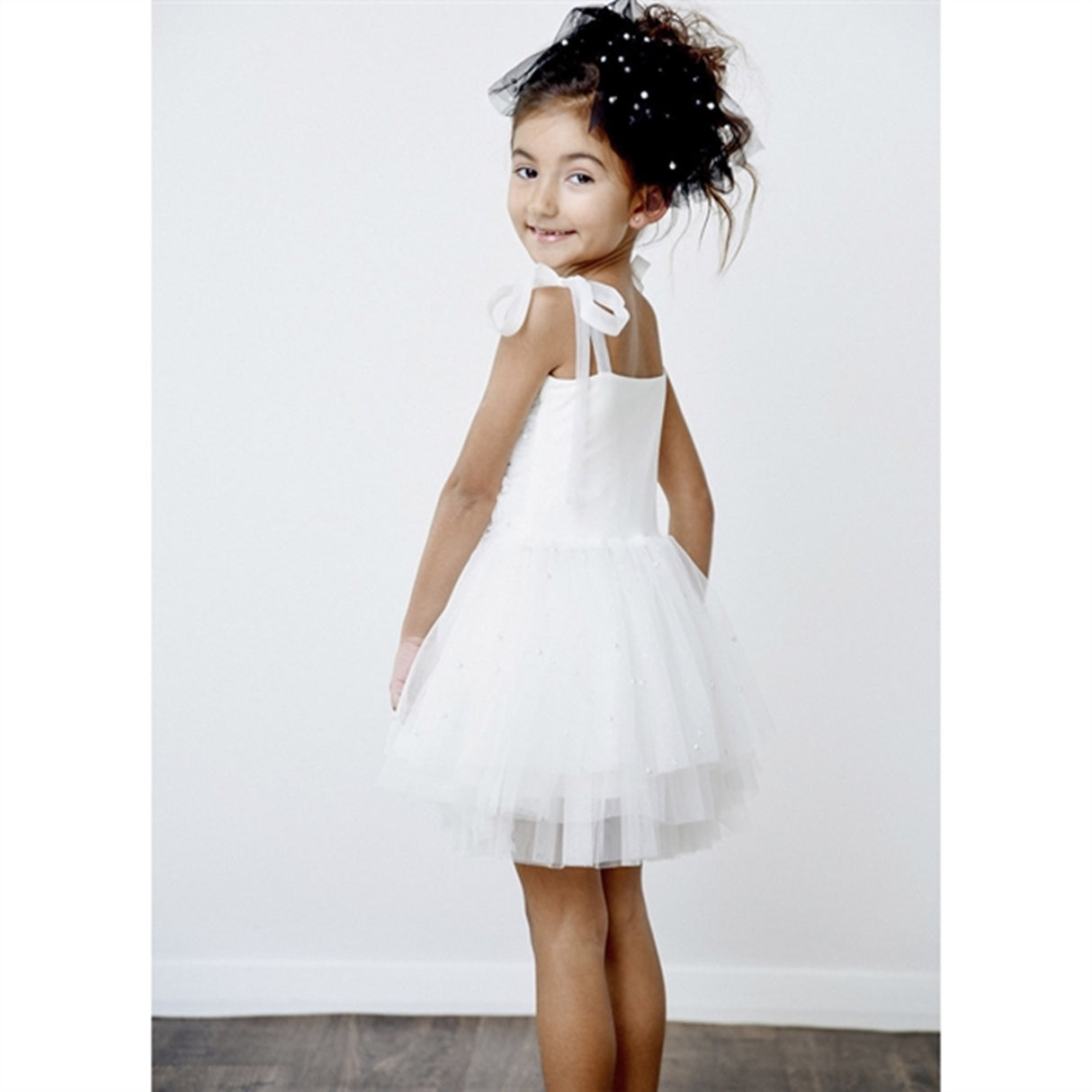 Dolly by Le Petit Tom Pearl Tulle Ballerinasko Kjole White