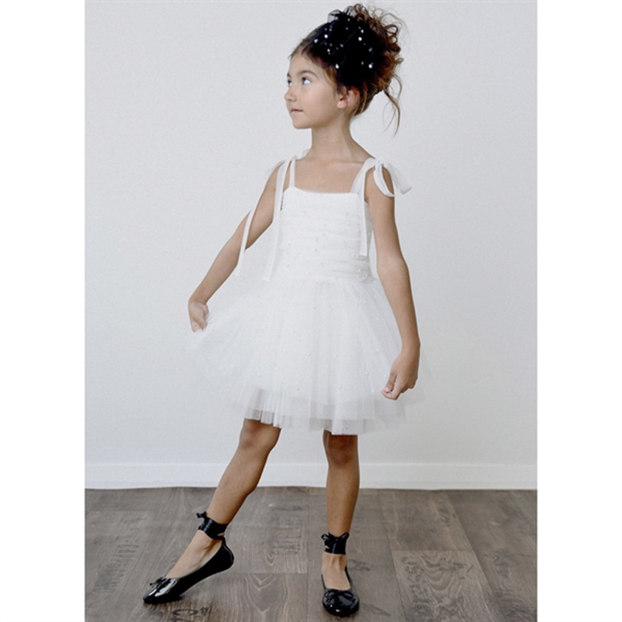 Dolly by Le Petit Tom Pearl Tulle Ballerinasko Kjole White