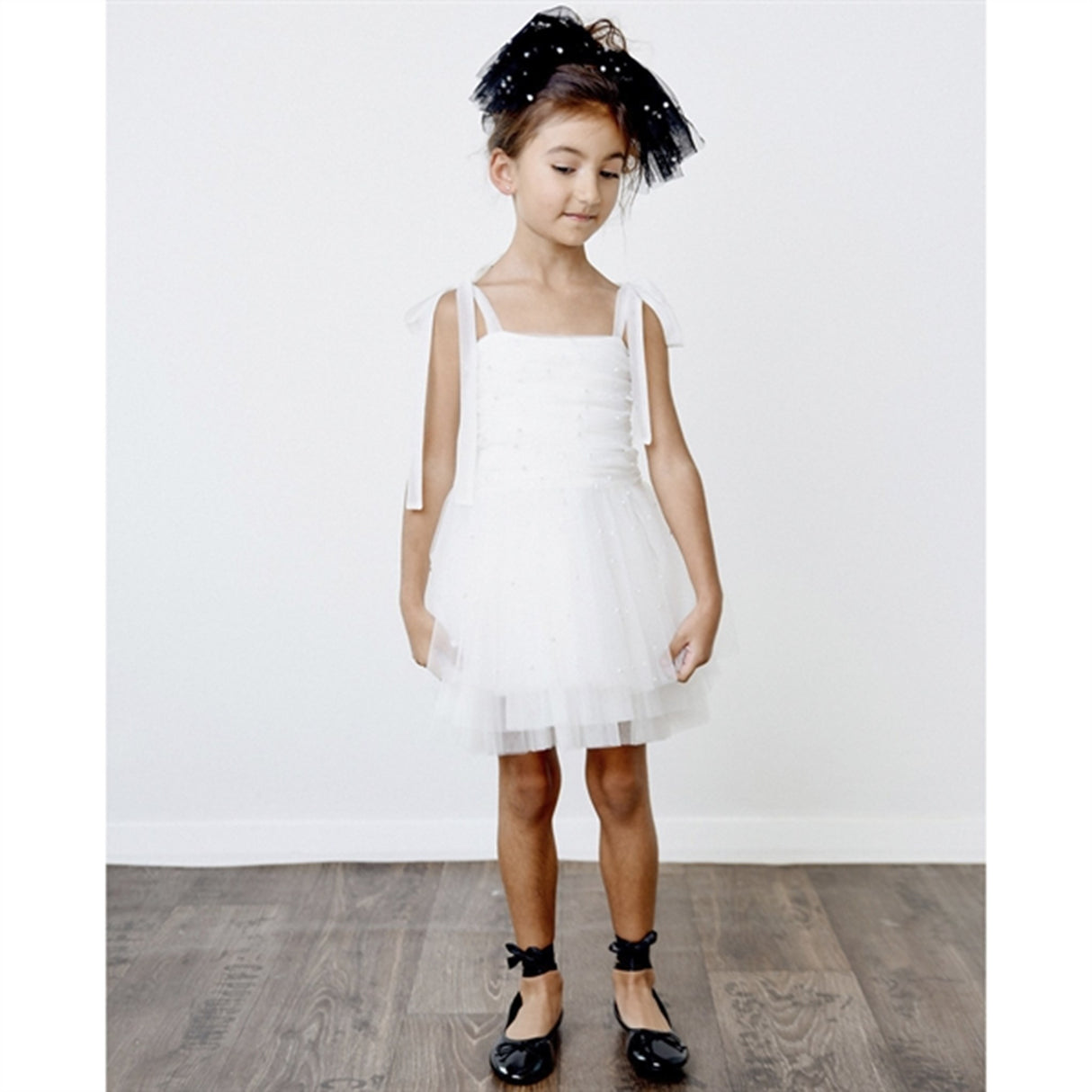 Dolly by Le Petit Tom Pearl Tulle Ballerinasko Kjole White