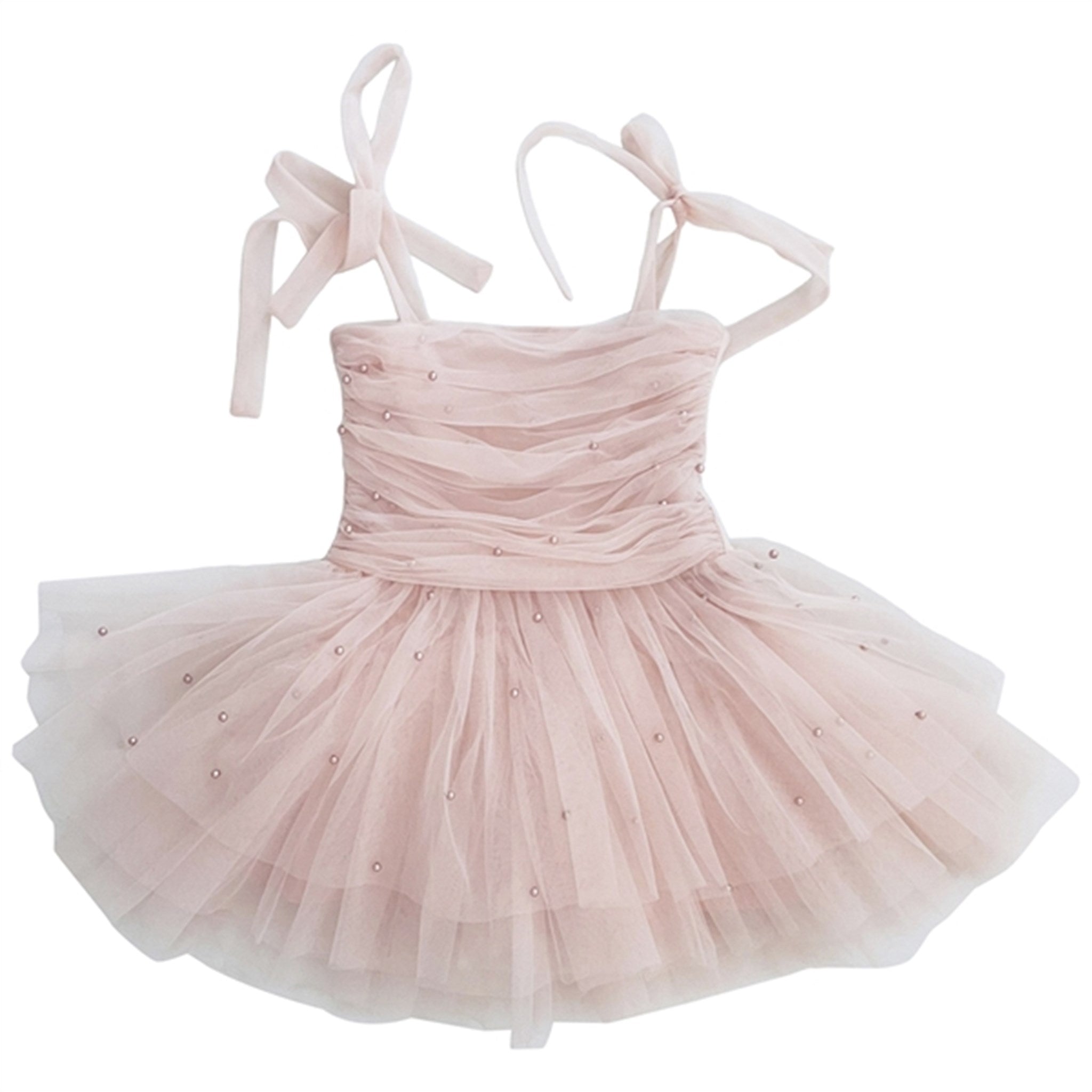Dolly by Le Petit Tom Pearl Tulle Ballerinasko Kjole Pink