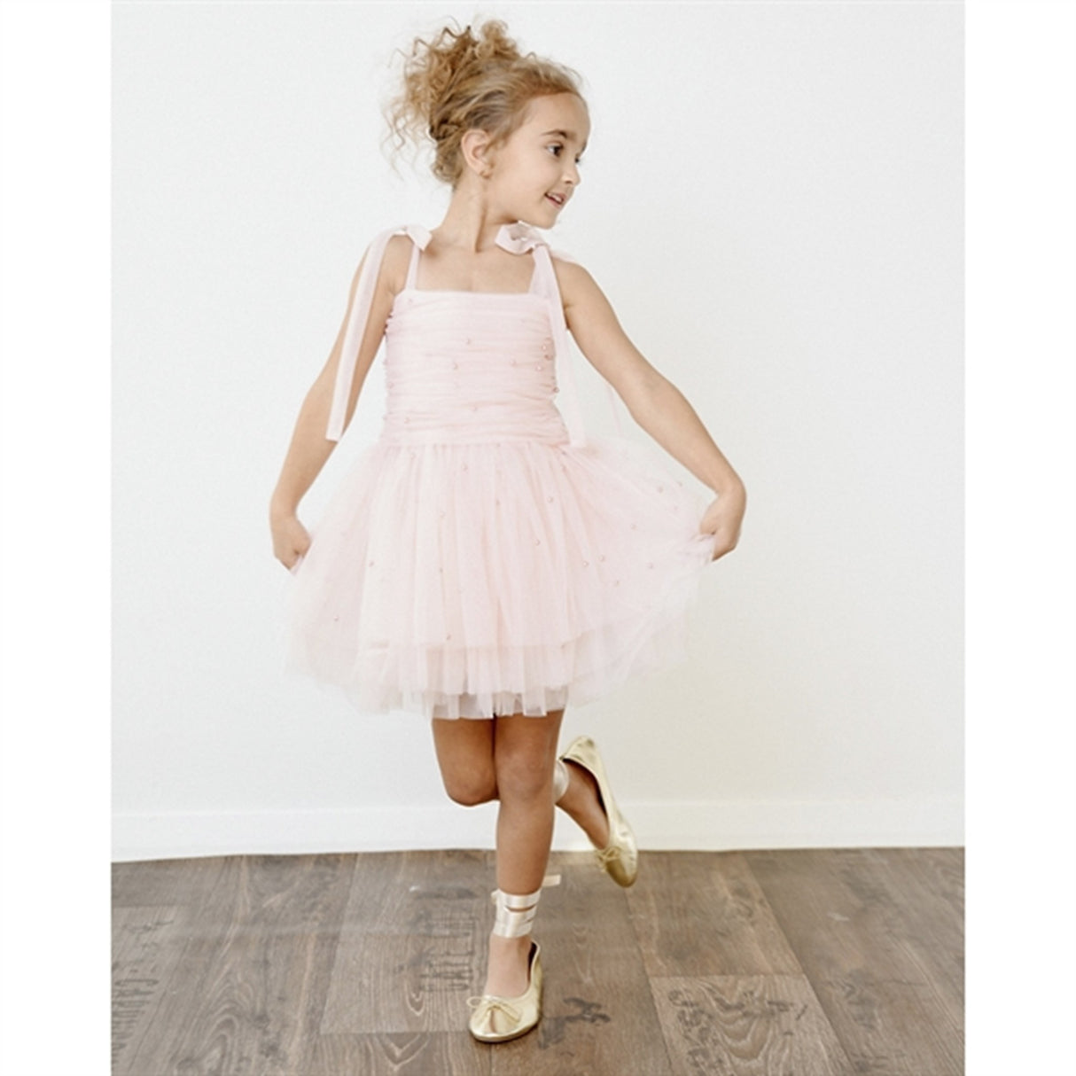 Dolly by Le Petit Tom Pearl Tulle Ballerinasko Kjole Pink