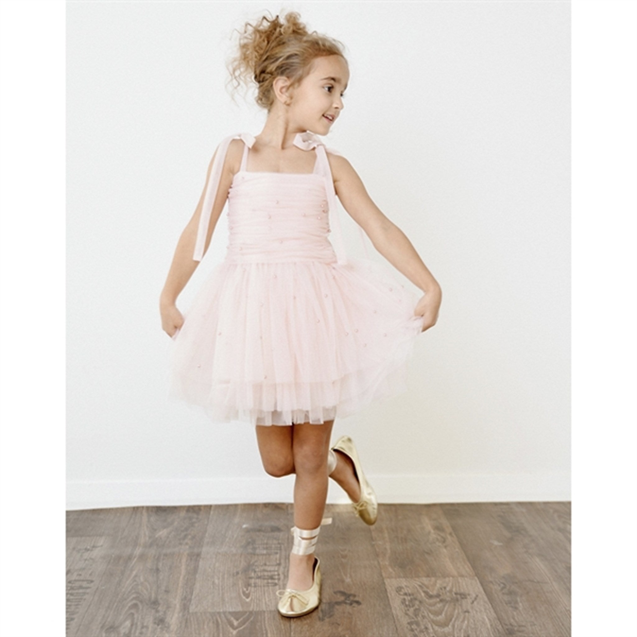 Dolly by Le Petit Tom Pearl Tulle Ballerinasko Kjole Pink 3